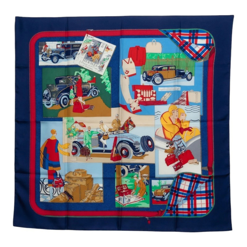 Hermes Carre 90 Confort en Automobile (Comfort for Automobiles) Car Scarf/Muf...